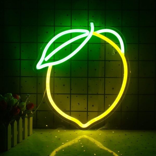 Limon Neon Tabela Neon Yazı Dekoratif Aydınlatma Ve Gece Lambası