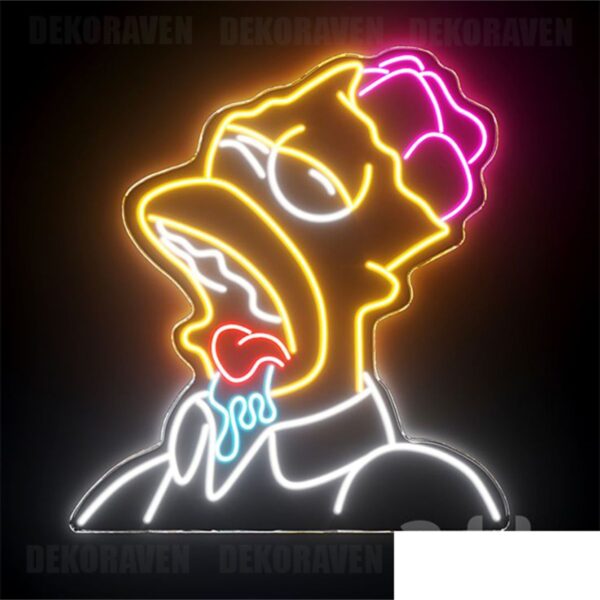 Homer Simpson Neon Tabela Dekoratif Aydınlatma