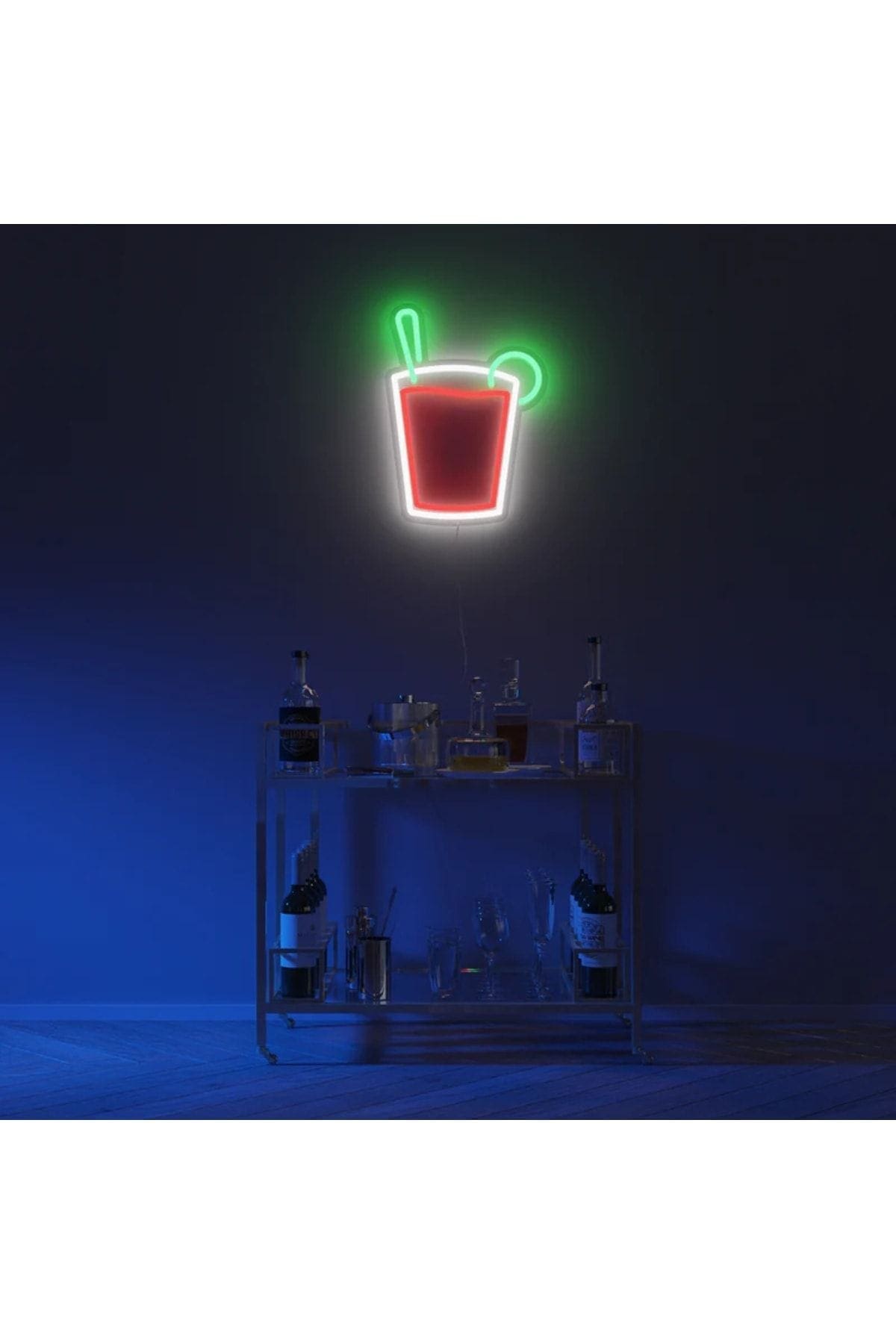 1_org_zoom Kokteyl Bardak Neon Tabela Neon Yazı Dekoratif Aydınlatma Ve Gece Lambası - Görsel 1