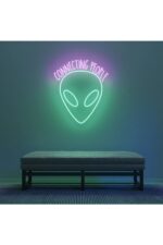Uzaylı-allien Neon Tabela Neon Yazı Dekoratif Aydınlatma Ve Gece Lambası