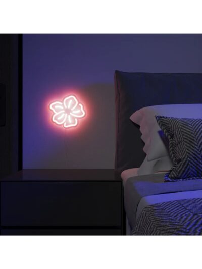 Çiçek Neon Tabela Neon Yazı Dekoratif Aydınlatma Ve Gece Lambası
