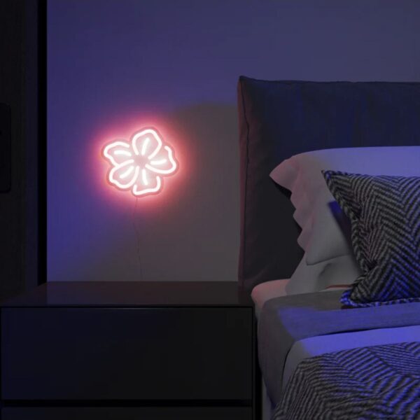 Çiçek Neon Tabela Neon Yazı Dekoratif Aydınlatma Ve Gece Lambası
