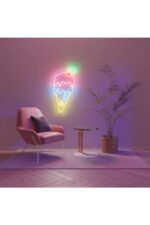 Dondurma Neon Tabela Neon Yazı Dekoratif Aydınlatma Ve Gece Lambası