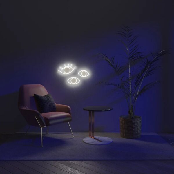 Gözler Neon Tabela Neon Yazı Dekoratif Aydınlatma Ve Gece Lambası