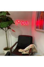 I * You Neon Tabela Neon Yazı Dekoratif Aydınlatma Ve Gece Lambası