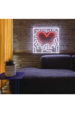 Love Kalp Neon Tabela Neon Yazı Dekoratif Aydınlatma Ve Gece Lambası