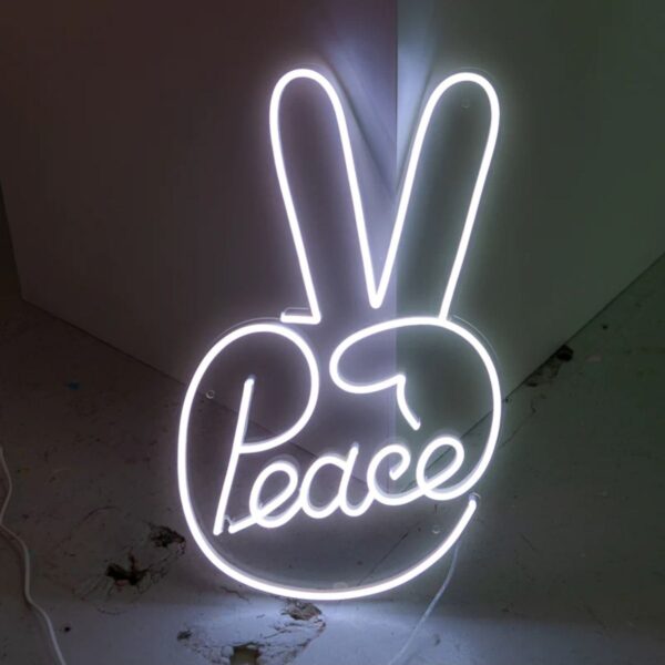 Peace-barış Neon Tabela Neon Yazı Dekoratif Aydınlatma Ve Gece Lambası