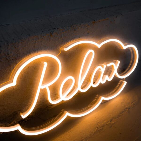 Relax Neon Tabela Neon Yazı Dekoratif Aydınlatma Ve Gece Lambası