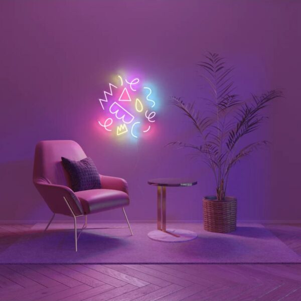 Şekiller Neon Tabela Neon Yazı Dekoratif Aydınlatma Ve Gece Lambası