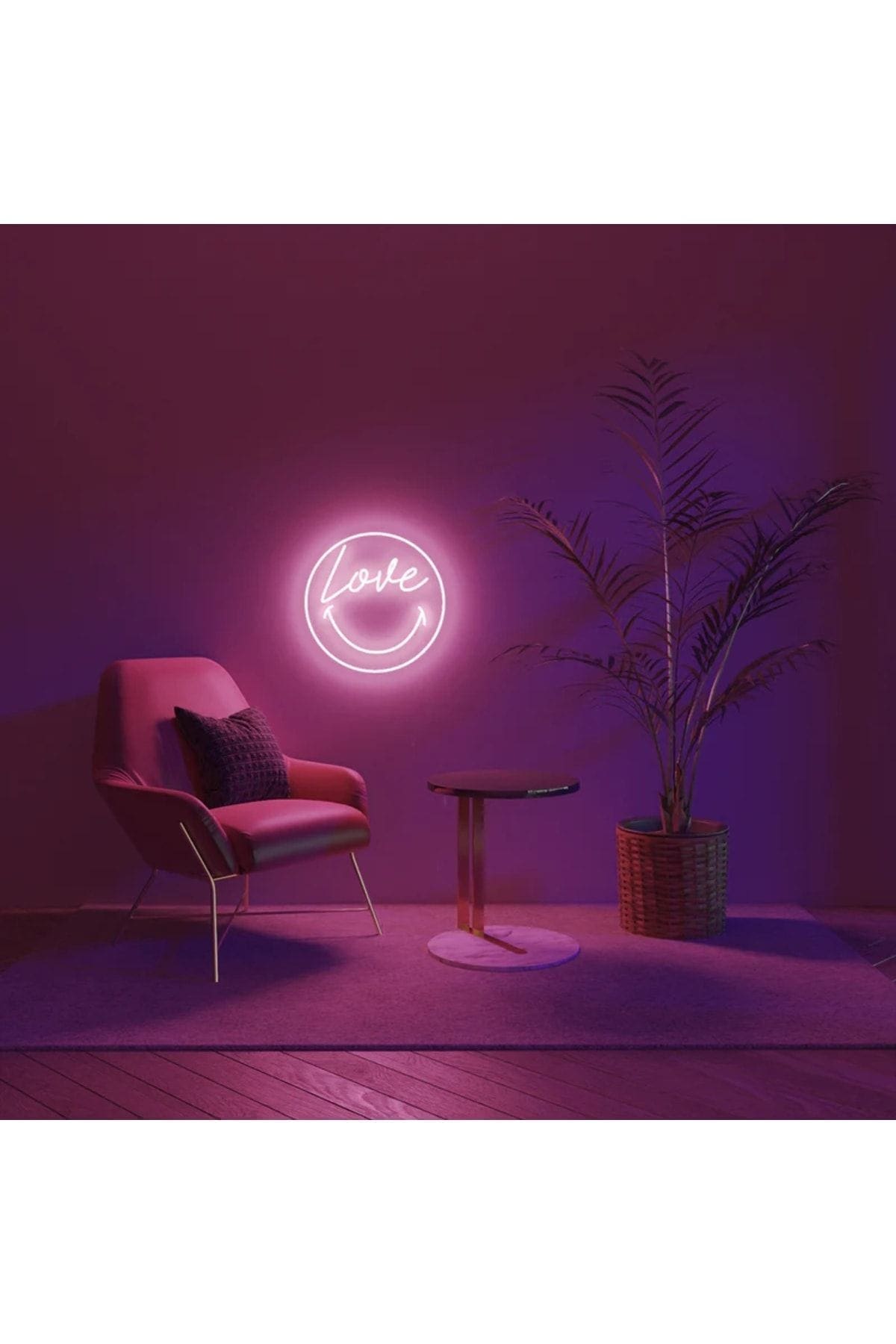 1_org_zoom Smile Love Neon Tabela Neon Yazı Dekoratif Aydınlatma Ve Gece Lambası - Görsel 1