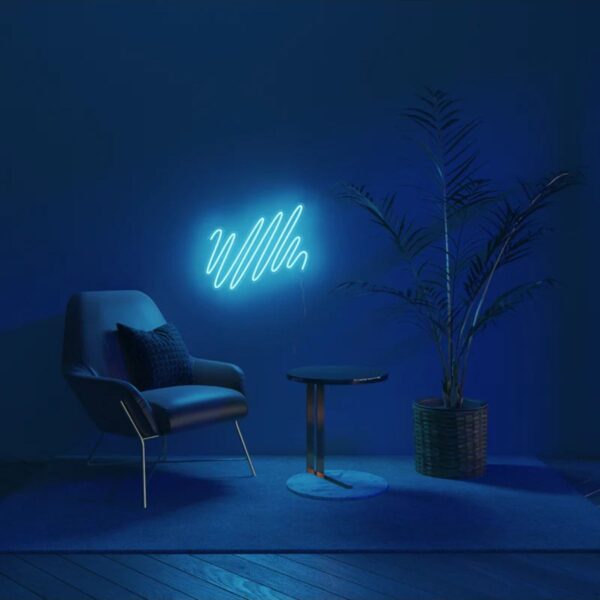 Zigzag Şekiller Neon Tabela Neon Yazı Dekoratif Aydınlatma Ve Gece Lambası
