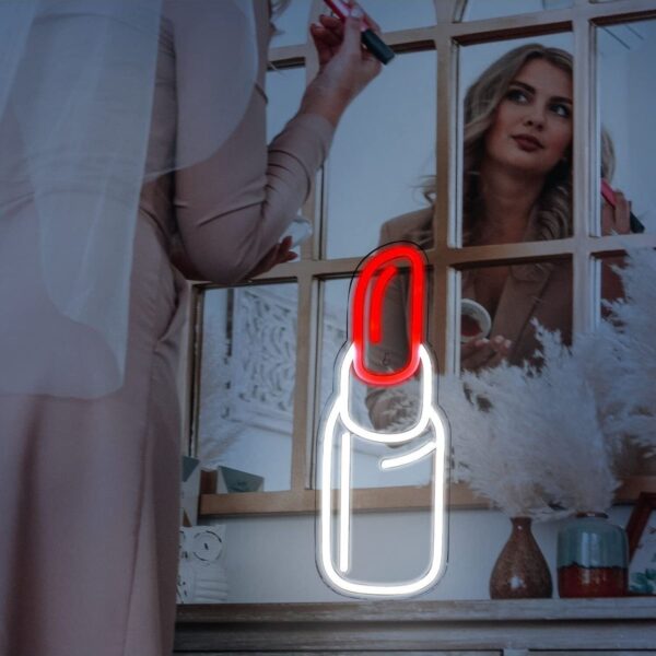 Ruj Makyaj Neon Tabela Neon Yazı Dekoratif Aydınlatma Ve Gece Lambası