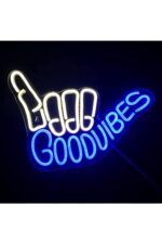 Good Vibes Neon Tabela Neon Yazı Dekoratif Aydınlatma Ve Gece Lambası