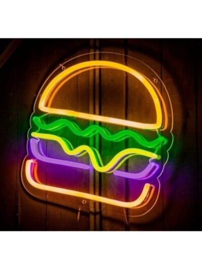 Neon Led Işıklı Hamburger