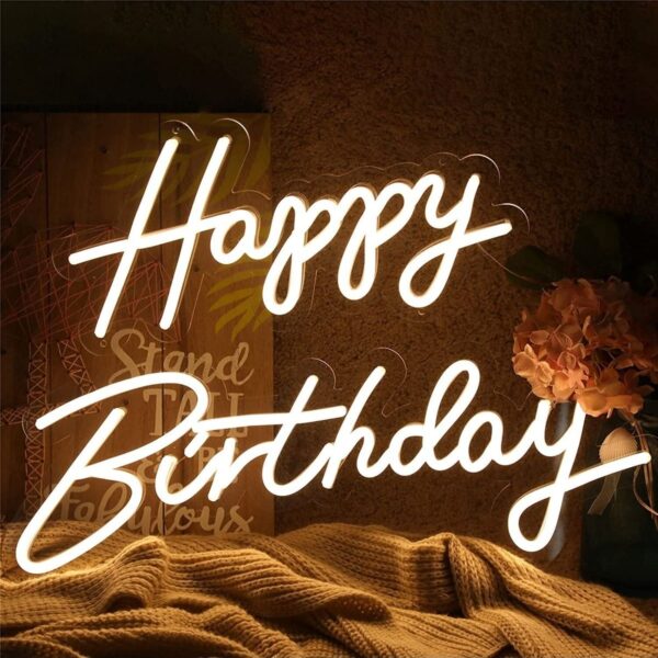 Happy Birthday Neon Tabela