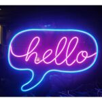Zone Hello Dekoratif Renkli Işıklı Duvar Aydınlatması Tablo Tabela