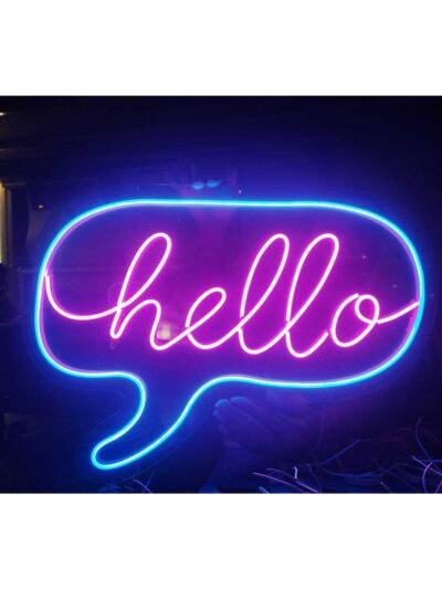 Zone Hello Dekoratif Renkli Işıklı Duvar Aydınlatması Tablo Tabela