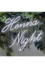Henna Night Neon Led Duvar Dekarasyon 45*40 Cm