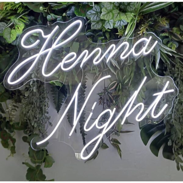 Henna Night Neon Led Duvar Dekarasyon 45*40 Cm