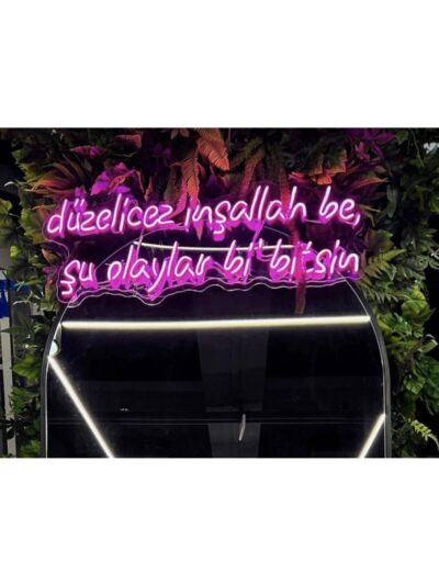 Düzelicez Inşallah Yazılı Neon Led