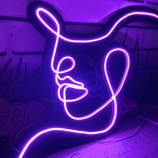 Yüz Figürü Neon Led Aydınlatma