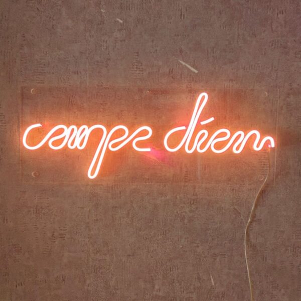 Carpe Diem Neon Led Tabela Dekoratif Aydınlatma