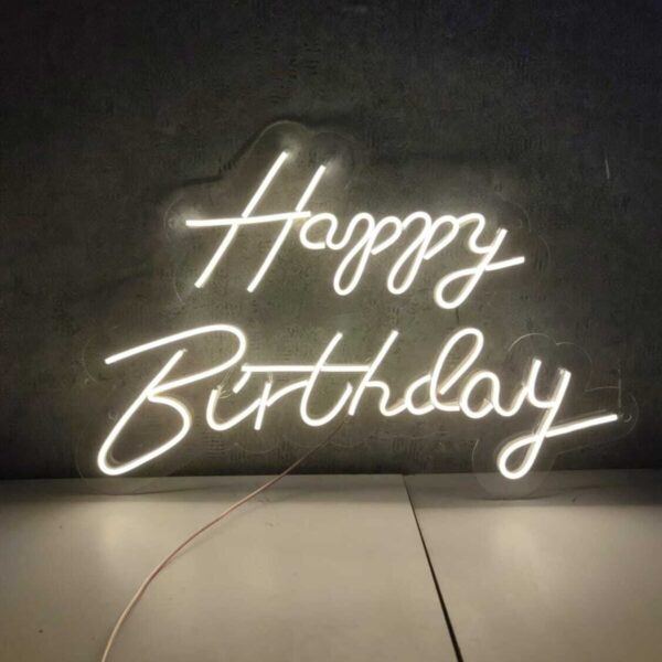 Happy Birthday Doğum Günü Neon Yazı Tabela Dekoratif Işık Organizasyon Arka Plan Aydınlatma Neon