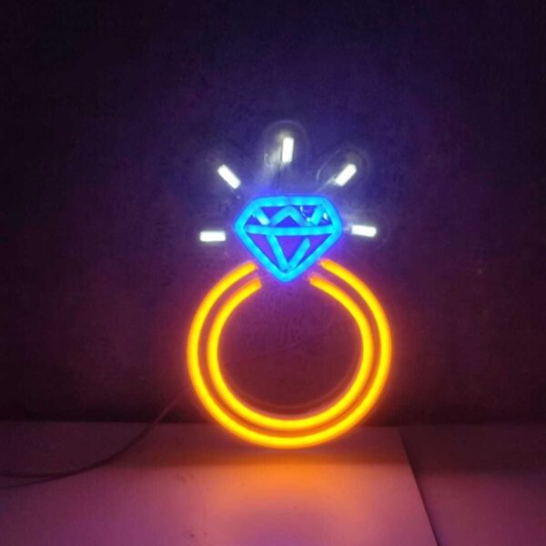 Yüzük Tektaş Kuyumcu Neon Led Tabela