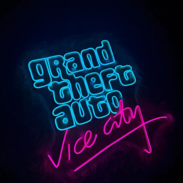 Gta Vice City Neon Yazı Tabela Dekoratif Aydınlatma