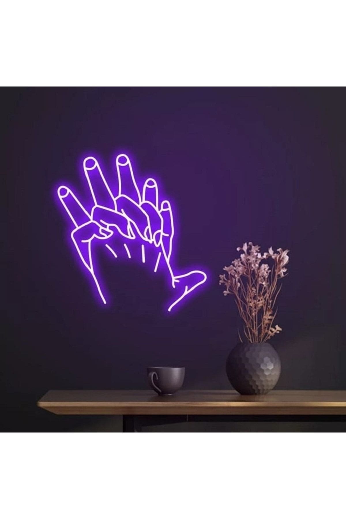 1_org_zoom El Ele-neon Led Dekoratif Duvar Yazısı Tabelası Aydınlatması Gece Lambası Smc-1036 - Görsel 1