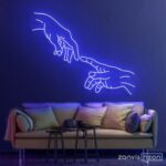 En Güzel Günde Two Hand - Işıklı Neon Led Duvar Dekarasyon Aydınlatma 100*60 Cm