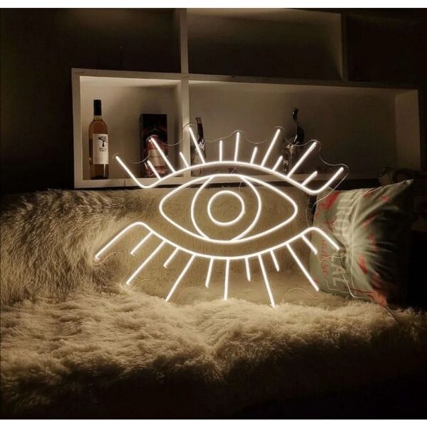 Göz -eye - Neon Led Dekoratif Duvar Yazısı Tabelası Aydınlatması Gece Lambası