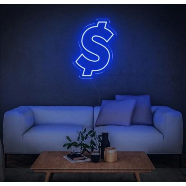 $ Dolar $ - Neon Led Dekoratif Duvar Yazısı Tabelası Aydınlatması Gece Lambası Smc -1023
