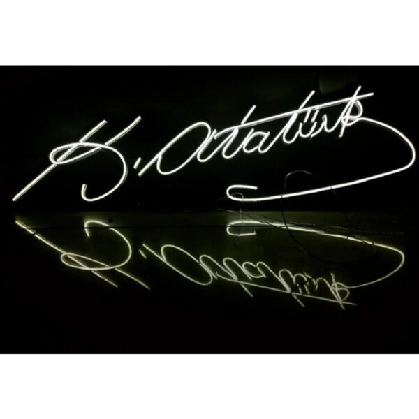 K.atatürk - Neon Led Dekoratif Duvar Yazısı Tabelası Aydınlatması Gece Lambası Smc -1019