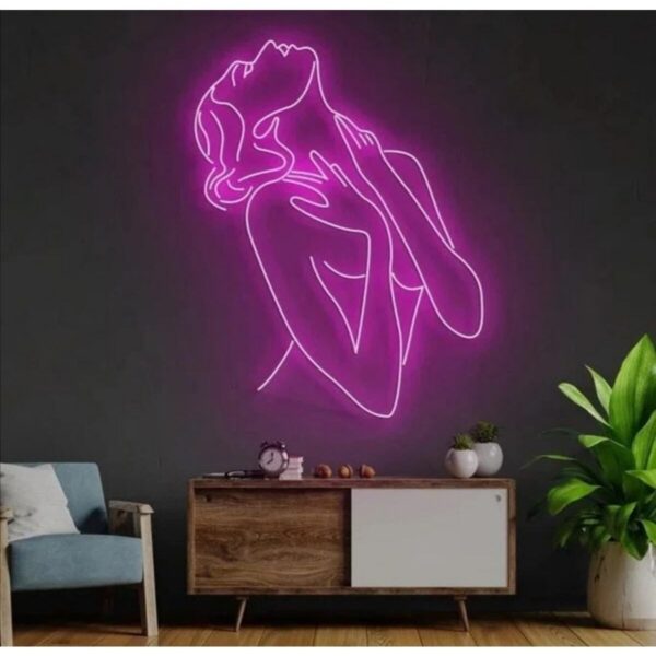 En Güzel Günde Woman - Kadın - Neon Led Dekoratif Duvar Yazısı Aydınlatması Gece Lambası