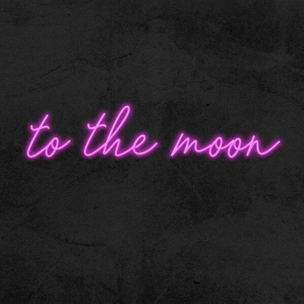 To The Moon - Neon Led Dekoratif Duvar Yazısı Aydınlatması Gece Lambası