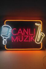 Canlı Müzik Neon Tabela Dekoratif Aydınlatma