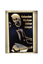 Neşet Ertaş -yalandan Yüzüme Gülen Dünya Led Işıklı Tablo