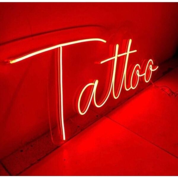 Tattoo Yazılı Neon Led Aydınlatma