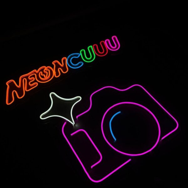 Fotoğraf Makinesi Dekoratif Neon Led Tablo, Neon Duvar Tabela
