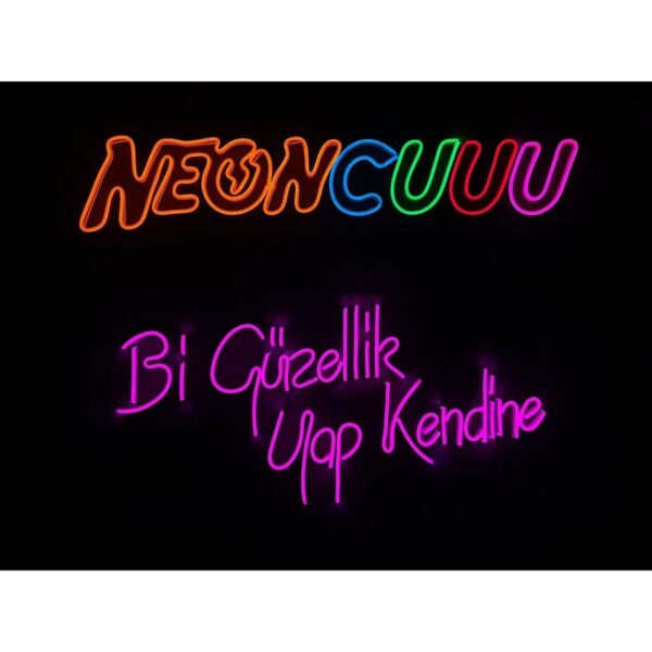 Bi Güzellik Yap Kendine Lüks Dekoratif Neon Led Tablo, Neon Duvar Tabela