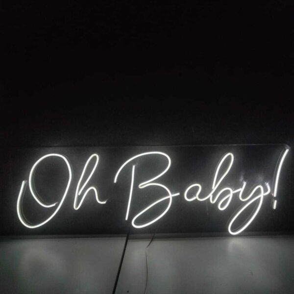 Oh Baby Neon Led Tabela Organizasyon Dekor Dekoratif Aydınlatma Neon Led