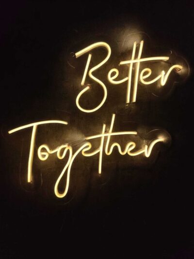 Better Together Neon Tabela Neon Yazı Söz Nişan Organizasyon Neon Arka Plan Led Işık