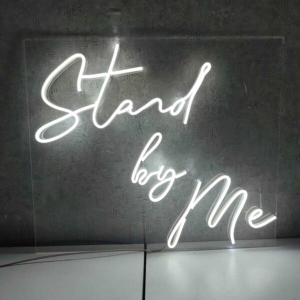 Stand By Me Neon Yazı Tabela Dekoratif Işık Organizasyon Arka Plan Aydınlatma Neon