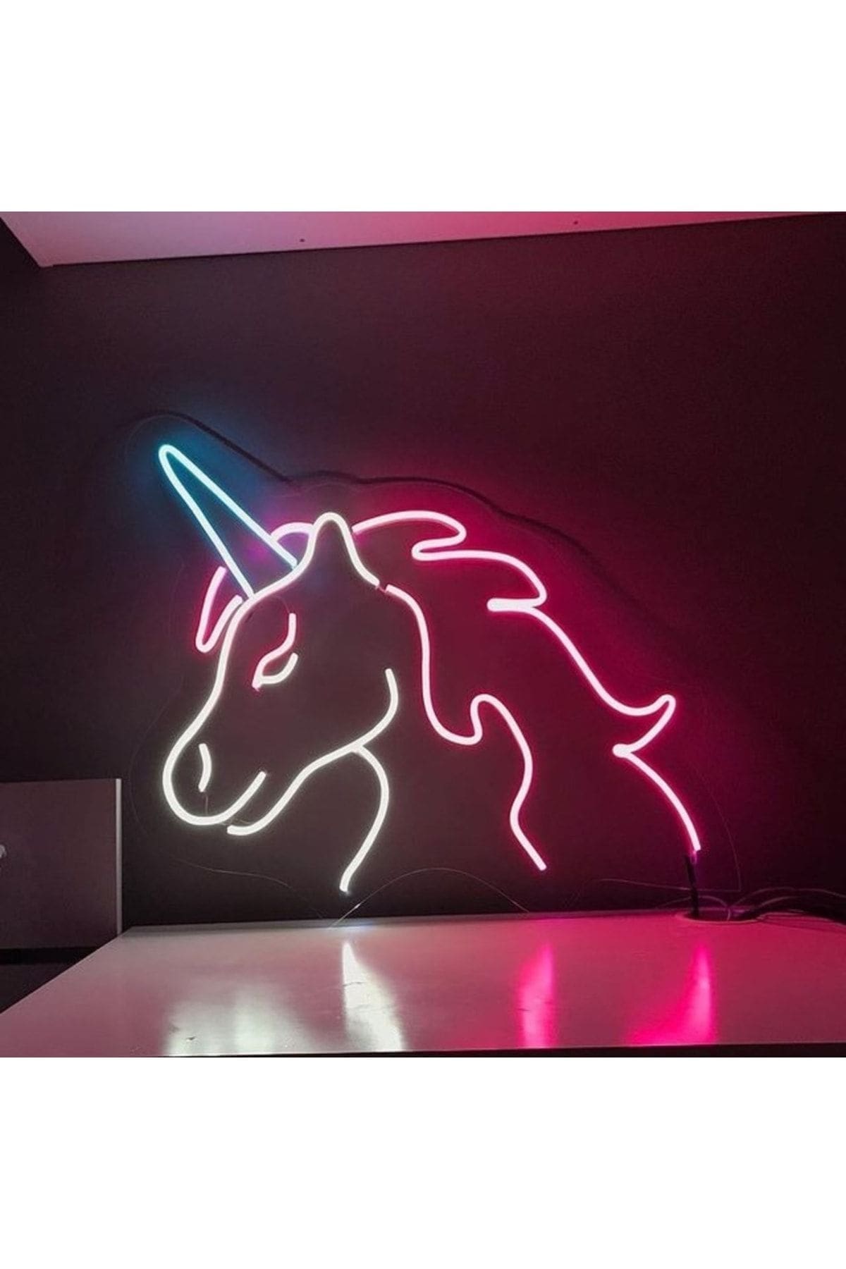 1_org_zoom Unicorn At Midilli Neon Led Dekoratif Duvar Aydınlatması Neon Duvar Yazısı Sihirli Led - Görsel 1