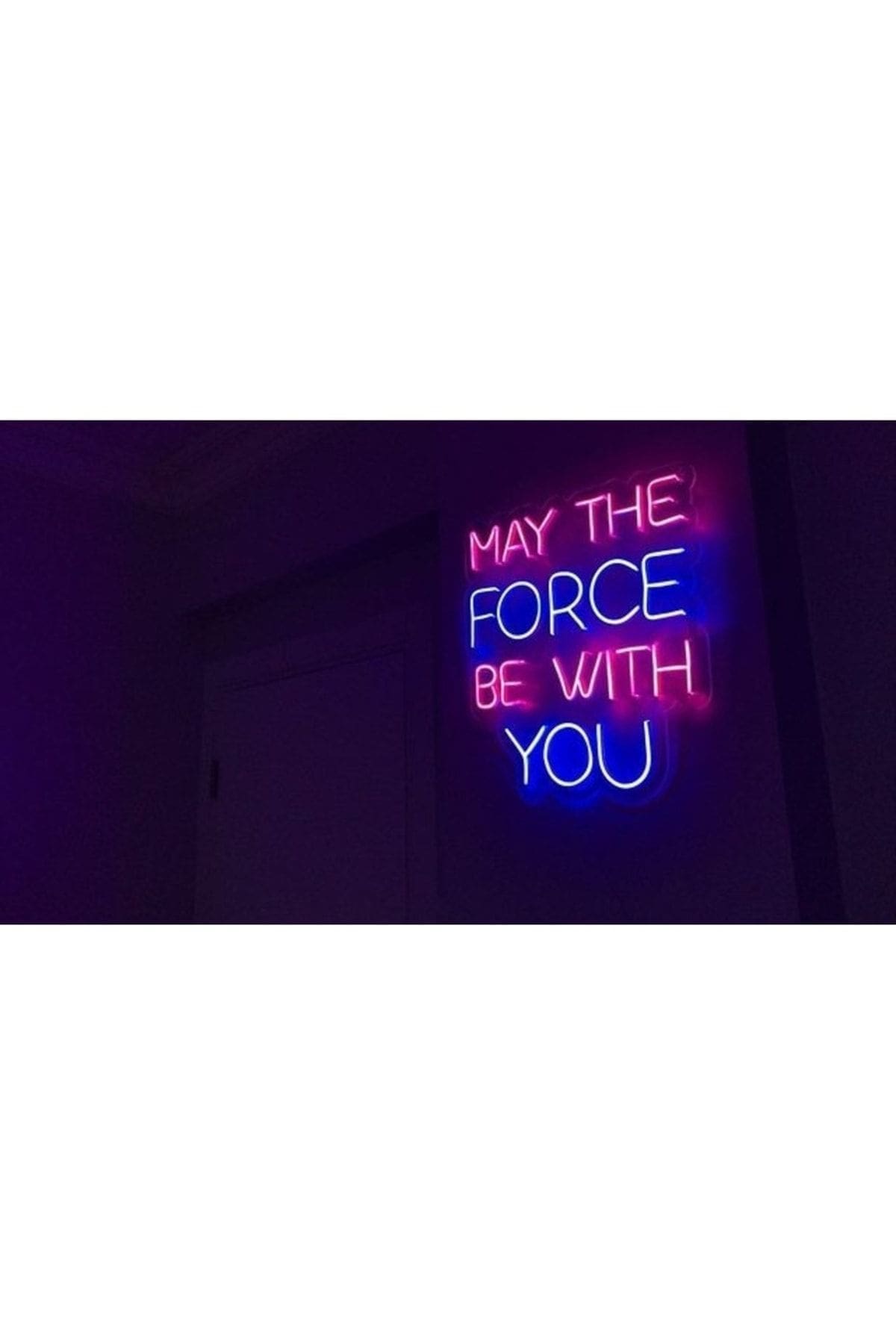 1_org_zoom May Theforcebewith You Star Wars Neon Led Dekoratif Duvar Aydınlatması Neon Duvar Yazısı Sihirli Led - Görsel 1