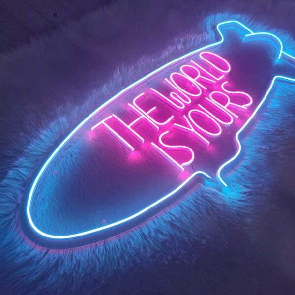 The World İs Yours Neon Led Tabela(80x32cm)