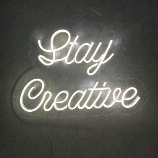 Stay Creative Neon Tabela Kokteyl Neon Duvar Dekorasyonu Dekoratif Aydınlatma