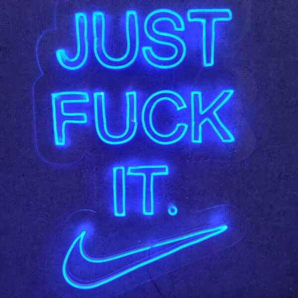 Just F It Neon Led Tabela Neon Dekoratif Duvar Aydınlatması