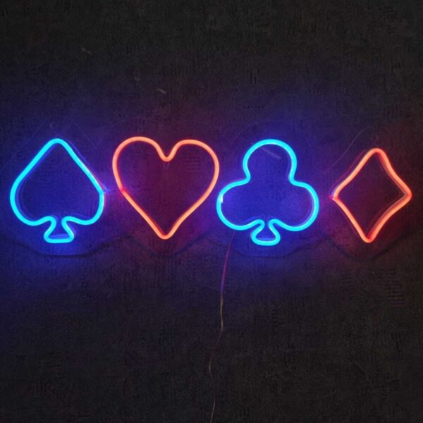 Iskambil-poker Neon Şekiller Neon Tabela Dekoratif Neon Aydınlatma